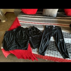 Nike Dri Fit Shorts And Nike Pro Tights